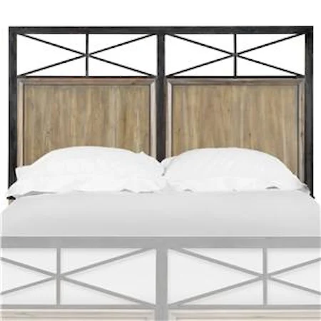 Full Size Metal & Wood Headboard